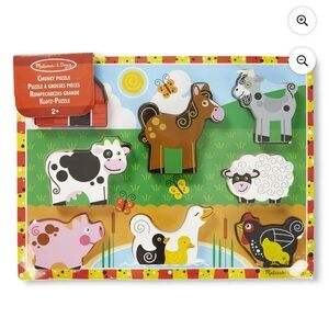 Melissa & Doug Farm Animals Chunky Puzzle - Multicolor